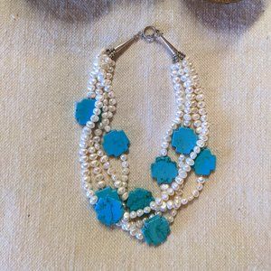 Turquoise & Pearl Necklace